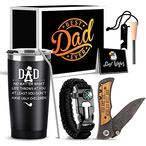Dad Gifts, Christmas Dad Gifts from Daughter/Son, Unique Papa Gifts for Outdoor Enthusiast, Dad's Multifunctional Tool Set Gift, Present from Son to Dad, Dad Birthday Gift from Wife