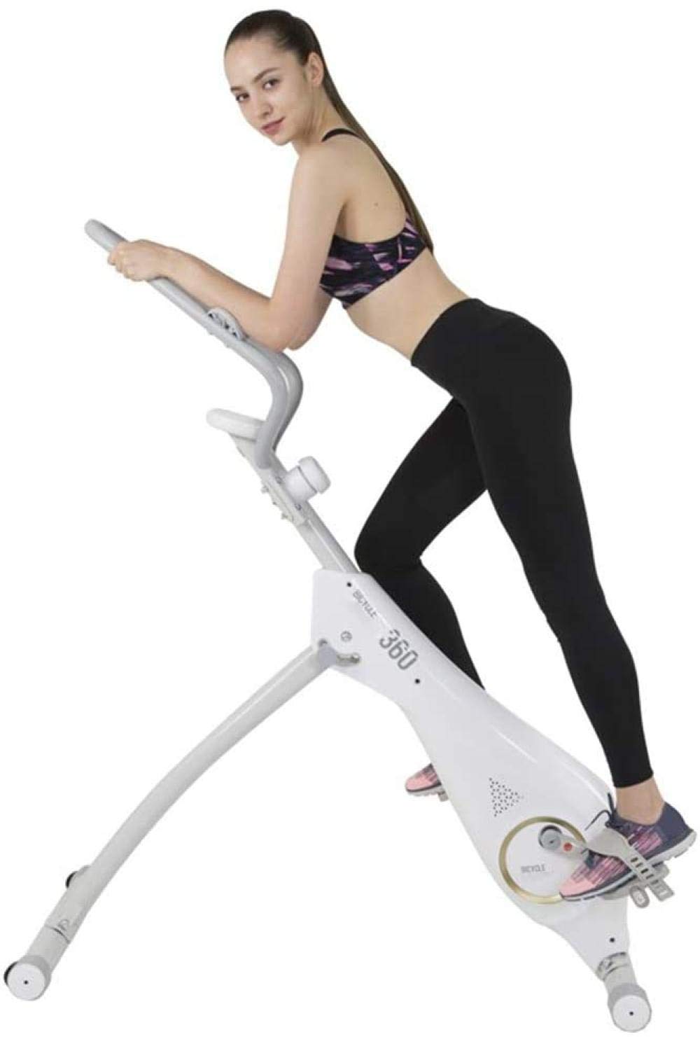 Składany rower treningowy cardio z wyświetlaczem LCD, opór magnetyczny do utraty wagi, pozycji pionowej i poziomej, maks. udźwig 120 kg