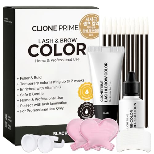 Korean Eye Brow Color Kit - Eye Lash Color Kit Brow Color for Eyebrows Lash Color Black