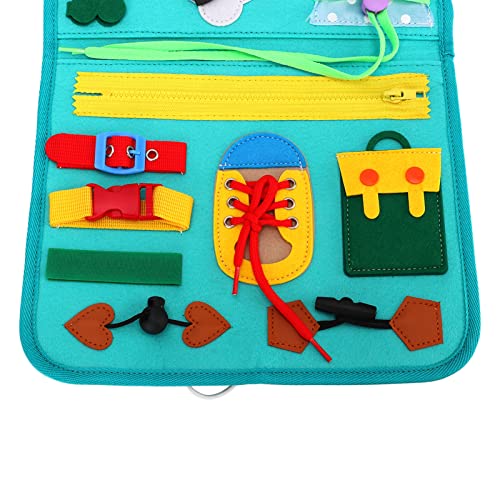 Placa Ocupada Adesivos de Feltro para Treinamento de Autismo Carta Brinquedos Verde Brilhante Carta
