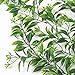 CATTREE Artificial Hanging Vine, Weeping Willow Plastic Plants Greenery Fake Plants Faux Ivy UV Resistant for Indoor Outdoor Garden Door Wall Baskets Wedding Party Table Decor Decoration Green 4 Pcs