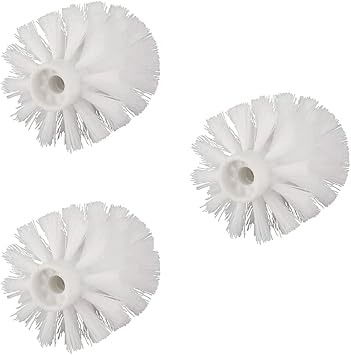 Toilet Bowl Brush Head Toilet Brush Replacement Head Sturdy Stiff Bristles Toilet Brush for Bathroom Toilet Elegant - White 3Pcs, toilet brush replacement, Standard
