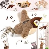 ♛ 【Modélisation réaliste des oiseaux】: Conçu pour imiter un moineau, ce jouet captivera votre chat, augmentant l'exercice, soulageant la solitude et assurants une interaction agréable