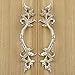 JUXYES Pack of 5 European Style Vintage Cabinet Handles Pulls, Antique Decorative Dresser Drawer Pulls Retro Drawer Pull Handles Knobs for Cupboard Cabinet (Antique Silver)