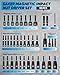 Saker Magnetic Nut Driver Set: 38pcs Impact Driver Socket Adapters with Bit Extension,Wing Nut Driver,Spark Plug Socket,Universal Hex Adapter - 4pcs Stainless Steel Kit