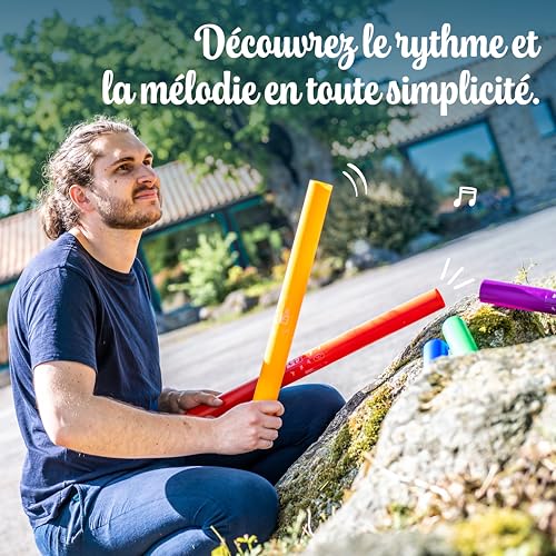 Fuzeau - Lot 5 Boomwhackers Chromatiques - Tubes Sonores Colorés Accordés - Apprentissage Ludique, Pédagogique Musique et Rythme - Idéal pour Écoles, Groupes et Initiation Musicale - Réf. 3461 – vue 2