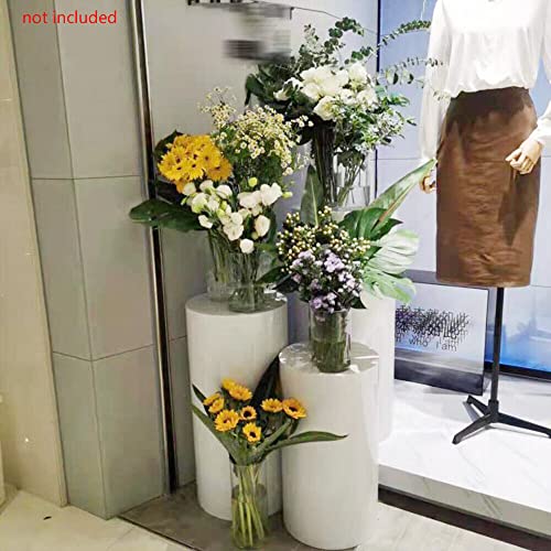 Bathrena 3 Pcs Round Cylinder Pedestal Display Plinths Pillars Wedding Party Cylindrical Display Stand Art Decor Stand Stackable Storage And Strong Stability #TOP7