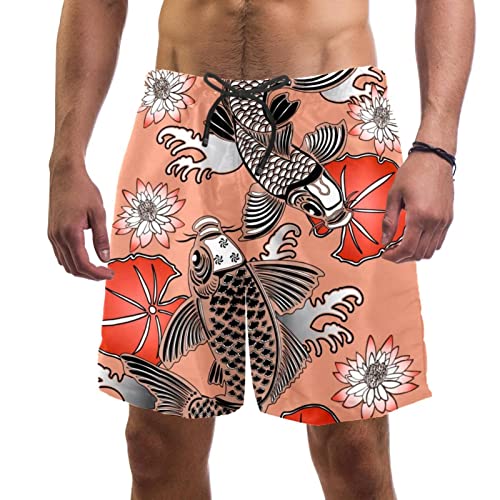 Maillots de bain pour hommes carpe japonaise short de plage