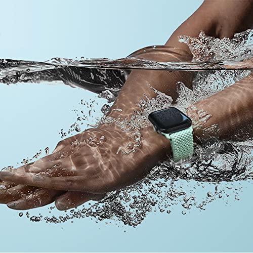 3 Pack Stretchy Solo Loop Band Compatible With Apple Watch Band 38Mm 40Mm 41Mm For Women Men, Adjustable Sport Elastic Nylon Strap For Iwatch Series Ultra/Se/8/7/6/5/4/3/2/1, Cactus/White/Black #TOP4