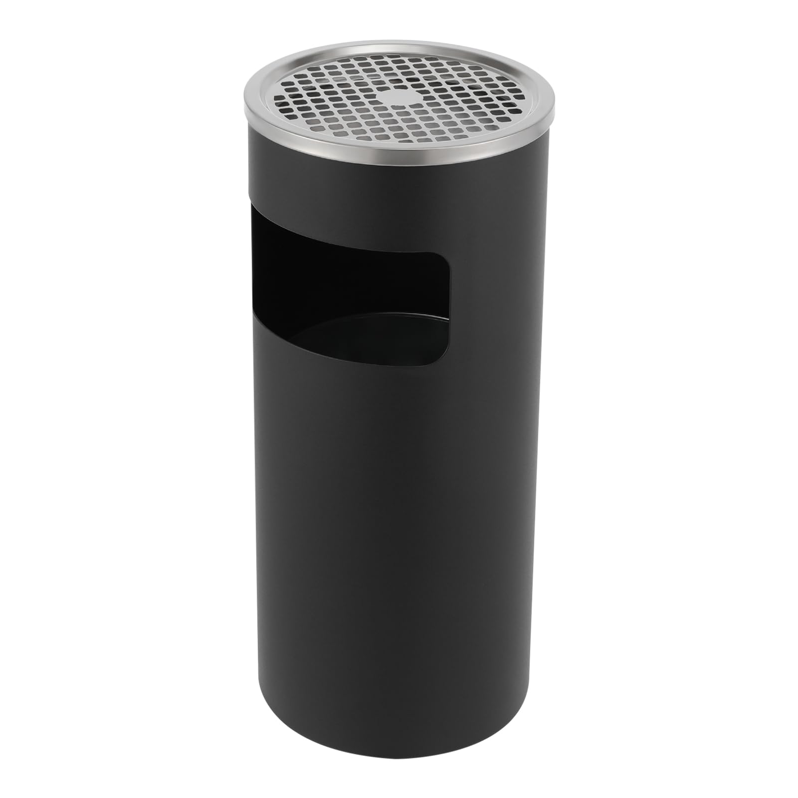 Ouverture LatéRale De La Poubelle Vertical ExtéRieur Poubelle Compacte Pratique Seau intérieur Amovible Résistante Conteneur Alimentaire Adapté Ascenseurs Bureaux Chambres HôTels Noir