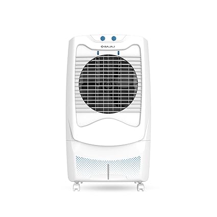 Bajaj DC 55 DLX 54L Desert Air Cooler with Honeycomb Pads, Turbo Fan Technology, Powerful Air Throw and 3-Speed Control, White