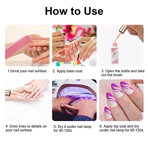 Dabey gel de unha, vendeeni 12 cores para pintura de unhas Conjunto de esmaltes de gel para unhas Li