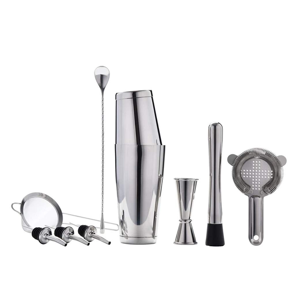 Kit De Herramientas De Cóctel El Kit De Barman Incluye Coctelera, Jigger, Cuchara, Colourer, Pinza De Hielo Muddler