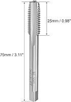 Vista 2 de uxcell Macho de la máquina 3/8-16 UNC Rosca 2B Clase 3 Flautas Tornillo de acero de alta velocidad roscado herramienta de roscar