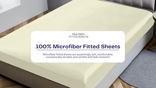 Miniatura 6 de Sábana bajera California King  Sábana inferior  Bolsillo profundo  Microfibra suave  Resistente al encogimiento y a la decoloración, sábana bajera