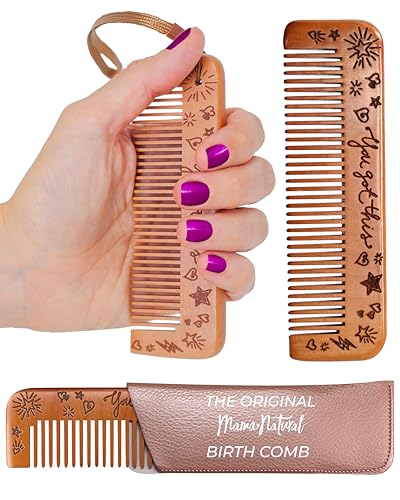 Image of Mama Natural Wooden Labor Comb – Essential Birth & Delivery Support | Ergonomic Wood Comb for Pregnancy, Contractions & Acupressure Relief