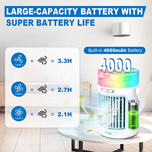 Mini appareil de refroidissement d'air portable 3 en 1 de table