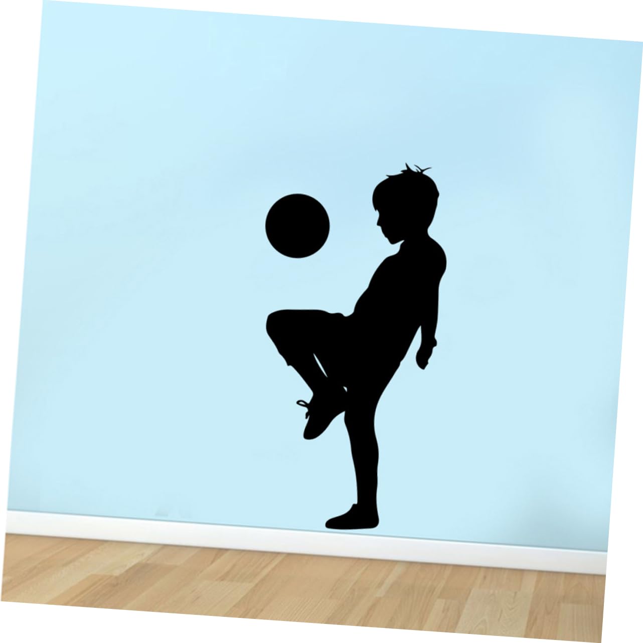 Operitacx 3 Pezzi adesivo da parete calcio giocare adesivi di calcio sport adesivo nero decorazioni adesivi neri murali per per camera da letto Black
