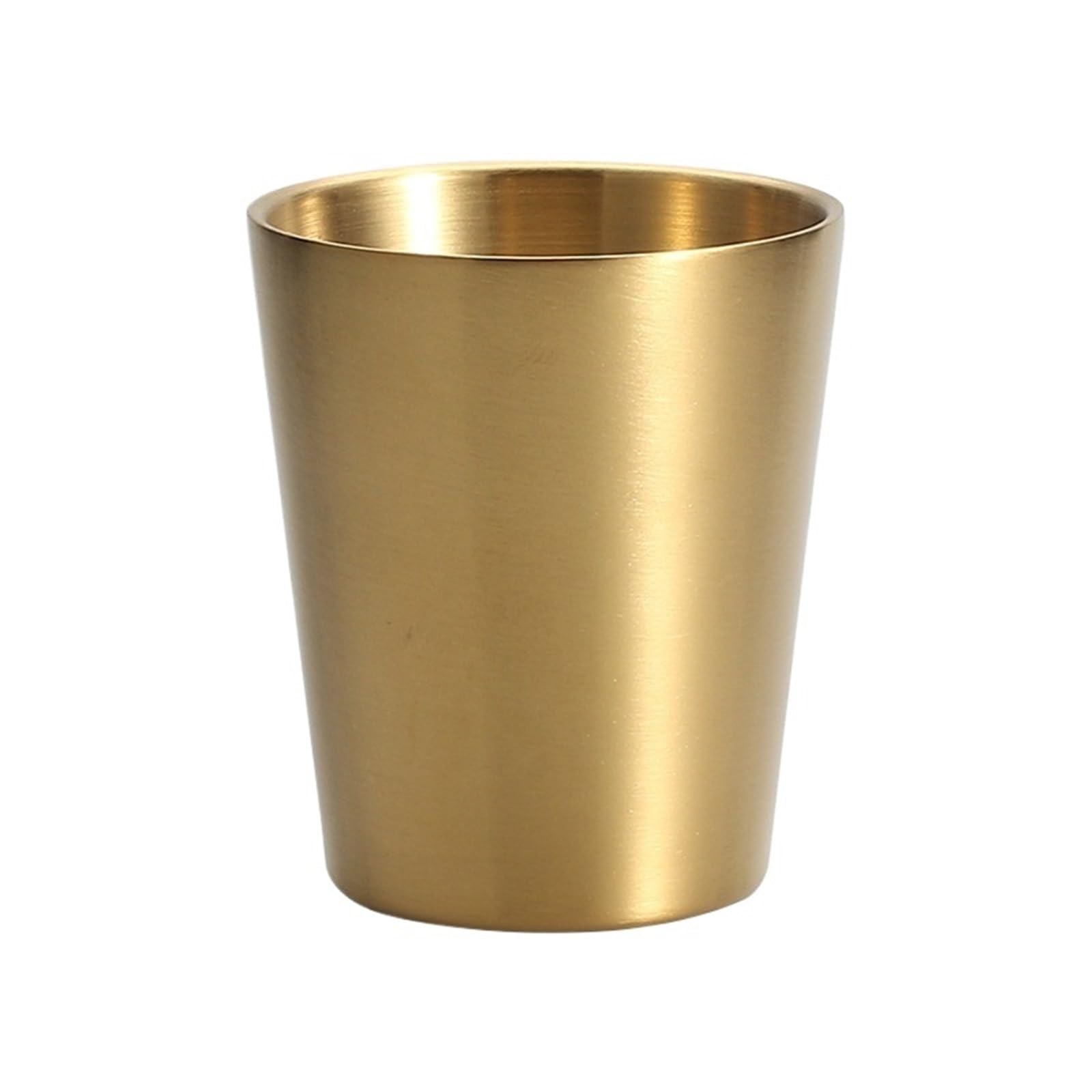 4 Pezzi In Acciaio Inox, Bicchiere Da Vino, Birra, Caffè, Acqua For Adulti, Dorato A Doppio Strato Per Viaggi E Campeggio(Gold Cup)