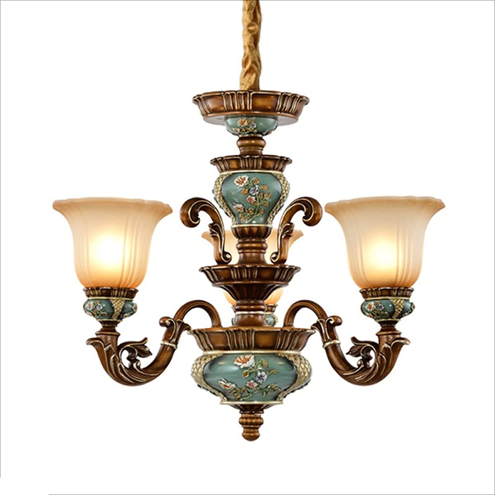 Lustre avec abat-jour en verre et alliage de zinc pour diffusion de lumière douce