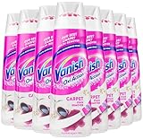 Vanish Oxi Action Carpet Stain Remover Carpet Serum & Scrubbing Head 195ml Pack of 8