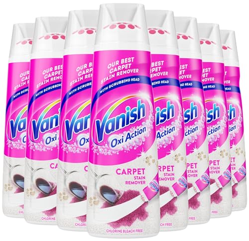 Vanish Oxi Action - Quitamanchas para alfombras, 195 ml, suero dorado para alfombras con cabezal de fregado, acción específica sobre manchas difíciles, fórmula sin cloro y sin blanqueador, seguro de