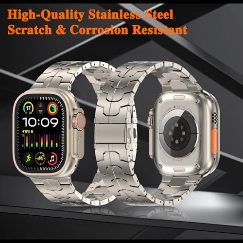 Image of MioHHR Stainless Steel Bands for Apple Watch 49 /46 /45 /44 /42mm(Series 3 /2 /1)