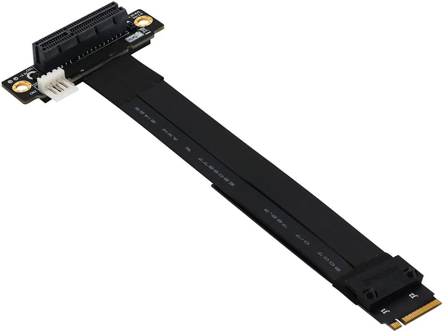 HLT M.2 NGFF Key M to PCIe 3.0 4X Extension Cable (90°Right Angle PCI-E Slot)