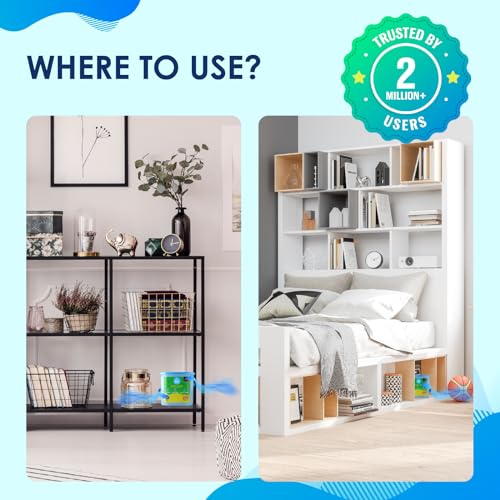 Image of BLU by Absorbia | Moisture Absorber with Activated Charcoal| Pack of 12 (720ml Each) 800ML Absorption Capacity | Dehumidier for Wardrobe Closets|
