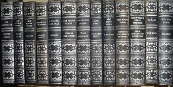 Set of 13 Classic Books. War and Peace, Essays, World's Greatest Speaches, Best Known Poems, Jane Eyre, Selected Poems, Decline and Fall, The Origin of Species, Best Known Works (Voltaire, Hawthorne, 