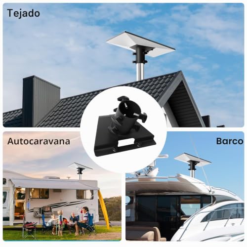 Miniatura 6 de Adaptador Para Tubo Starlink Gen 3, Soporte Para Poste Starlink Gen 3 De 28-54 Mm, Placa De Montaje V3 Para Techo, Compatible Con La Antena Estándar, El Tubo No Está Incluido