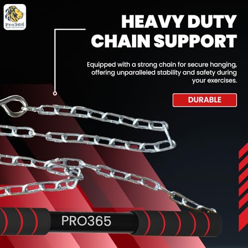Image of PRO365 Rotational Chin Up Bar | Monkey Bar | In Room Kids Hanging Rod | Height Growth | Heavy Duty Chain | Home Gym Equipment |