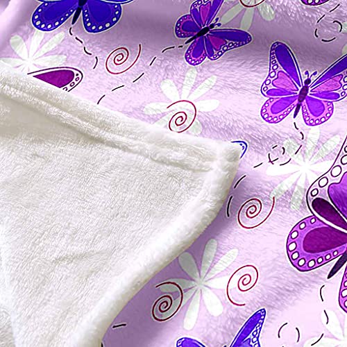 Couverture papillon violette pour des soirées cocooning chaleureuses