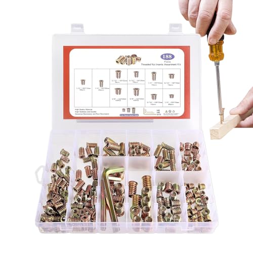 Kit d'écrous hexagonaux et boulon fileté pour panneau de bois