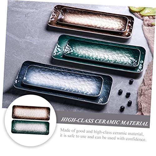 Juego de 2 platos rectangulares para sushi miniatura 5