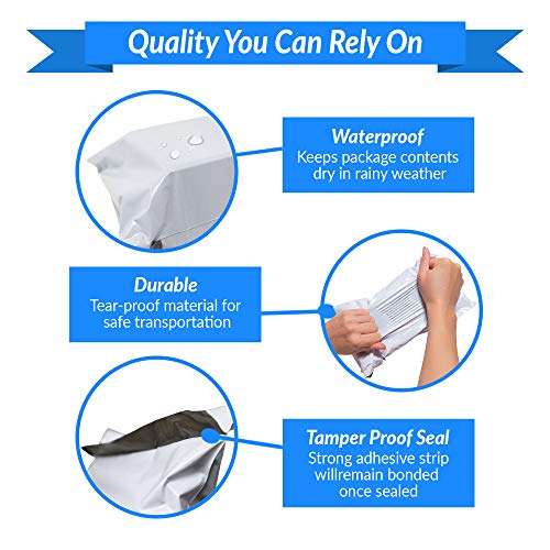 Reli. Poly Mailers 6X9 | 1000 Pcs Bulk | Small Mailing Envelopes/Shipping Bags | White Packaging Bags For Shipping | Non-Padded Poly Mailers | Self Sealing Mailing Bags For Small Items, Bulk (White) #TOP2
