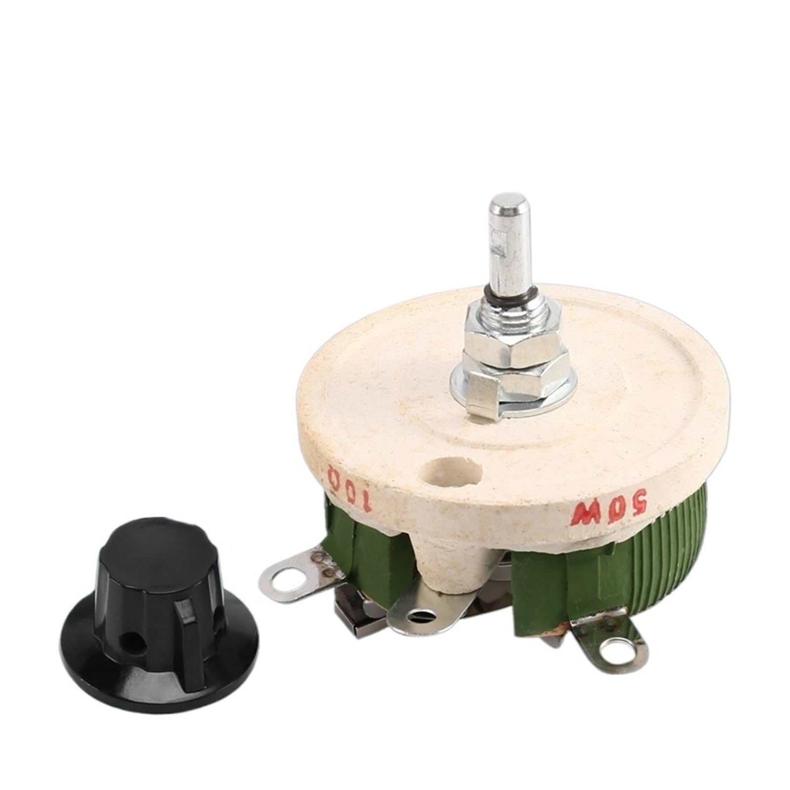 Potenziometro in ceramica Reostato con resistenza conica variabile potenziometro ceramico da 1 pz 50 W 10 Ohm