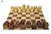 Jeu d'échecs en bois - Reproduction de pièces d'échecs Josef Hartwig Bauhaus en palissandre doré avec 30,5 cm massif incrusté
