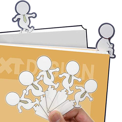 KXT DES!GN® - 10 Stück Little Man Lesezeichen - Stylisches Buch Zubehör für Kinder und Erwachsene Cover