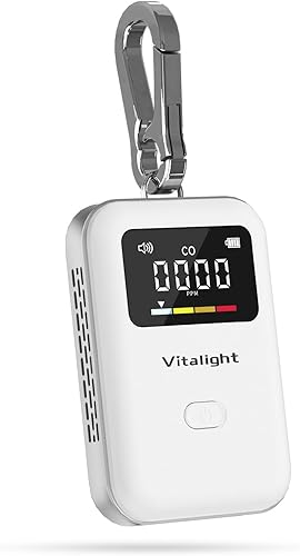 Detector de monóxido de carbono,Mini detector de CO para viajes, monitor de calidad del aire,Monitor de CO elegante y ligero para el hogar