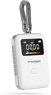 Carbon Monoxide Detector,Mini CO Detector for Travel, Air Quality Monitor,Stylish and Lightweight CO Monitor for Home Indoor/Outdoor