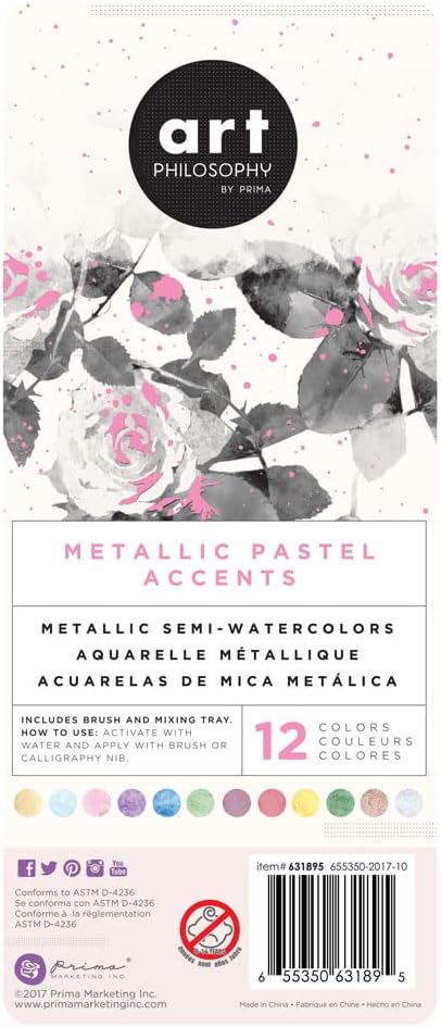Prima Marketing 655350631895 Metallic Accents-Pastels