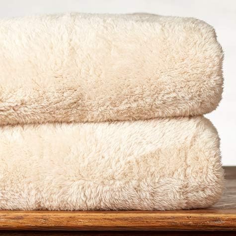 Berkshire Blanket Extra-Fluffy Super Soft Warm Cozy Luxury Throw Blanket, Chino, 55" x 70"