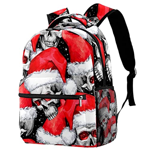 Sac à dos de voyage Leisure Campus motif tête de mort avec porte-bouteille pour fille et garçon