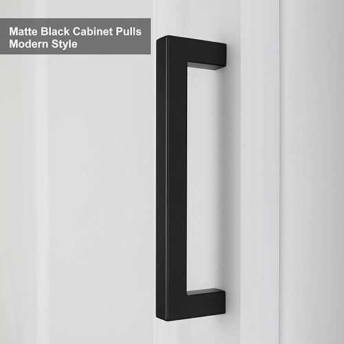 Miniatura 5 de goldenwarm - Paquete de 30 perillas negras para alacenas de cocina, manijas de acero inoxidable, para baños y armarios, 2 pulgadas de longitud total