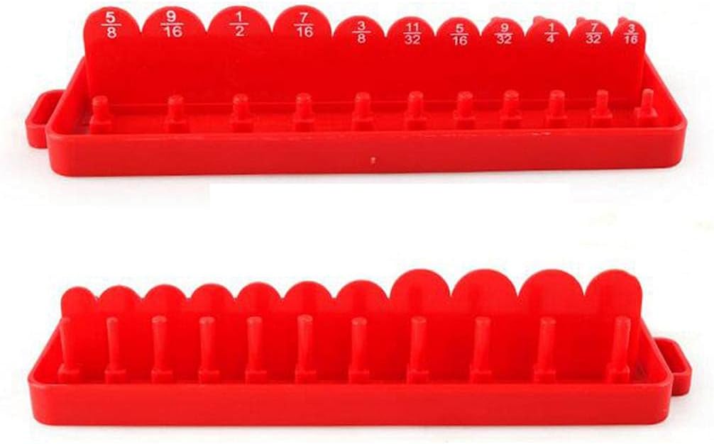 Lina Trading Socket Organizer Holder Rack Sleeve Storage Bracket Tool Box Rail Tray Red Imperial S (73020950KSH)