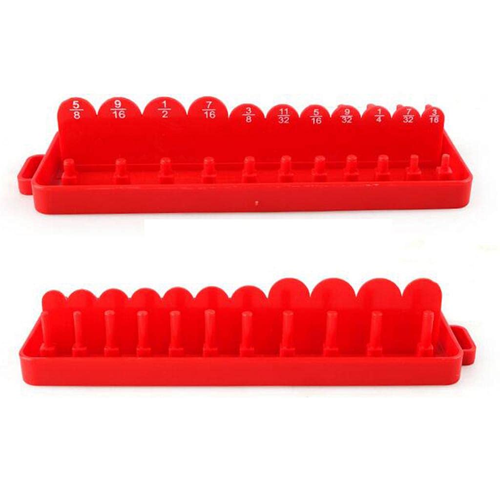 Lina Trading Socket Organizer Holder Rack Sleeve Storage Bracket Tool Box Rail Tray Red Imperial S (73020950KSH)