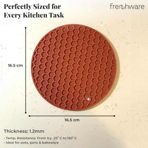 Image of Frenchware Silicone Trivet Mats, Set of 4, Food-Grade BPA-Free Heat Resistant Hot Pads for Kitchen Counters, Non-Slip Flexible Mats for Pots, Pans, Dishes, Jar Opening, Spoon Rest, Assorted Colours | Non-Slip Flexible Mats for Pots, Pans, Dishes, Spoon Rest, Assorted Colours