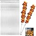 Yiyifor 20 PCS Spiedini in Acciaio Inossidabile 30cm con Manico ad Anello Lungo BBQ in Metallo Riutilizzabili Spiedini Piatti Ideali per Shish Kebab Verdure Pane