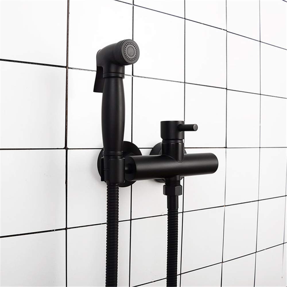 Mezclador de agua caliente y fría para bidé de inodoro en color negro